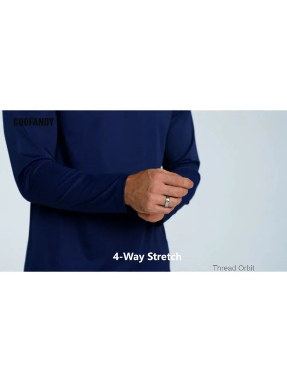 Men's Quarter Zip Athletic Pullover Long Sleeve Lightweight 4-Way Stretch UPF